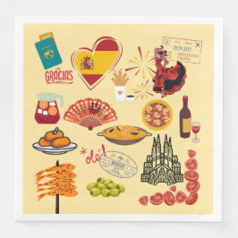 Spaanse Symbolen Travel Lovers Servet