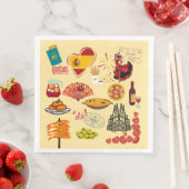 Spaanse Symbolen Travel Lovers Servet (Insitu)