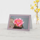 Spaanse sympathie Roze waterlelie Kaart (Gele Bloem)