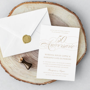 Spaanse taal 50 Aniversario de Bodas Wedding Kaart