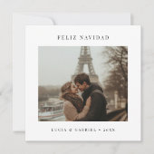 Spaanse taal Kerstmis Feliz Navidad Foto Feestdagenkaart (Voorkant)
