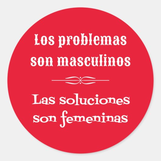 Spaanse taal leren grammatica citaat rood ronde sticker (Voorkant)