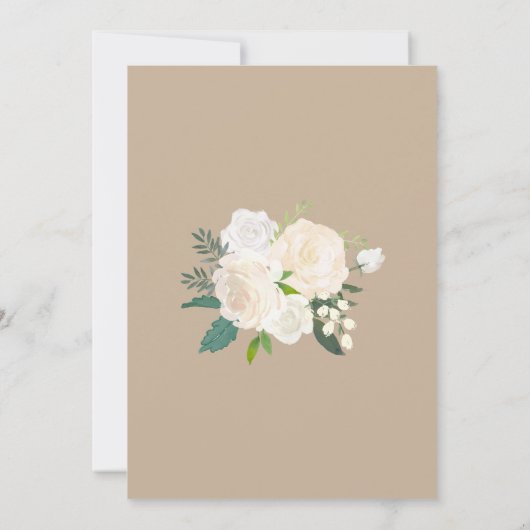 Spaanse taal Nuestra Boda flores pintadas Kaart (Achterkant)