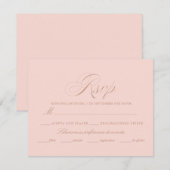 Spaanse taal Nuestra Boda Pink RSVP Kaartje (Voorkant / Achterkant)