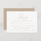 Spaanse taal Nuestra Boda Rsvp Card (Voorkant / Achterkant)