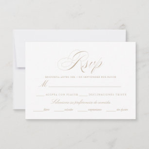 Spaanse taal Nuestra Boda RSVP-kaart Kaart