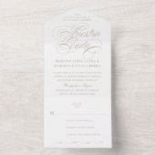 Spaanse taal Nuestra Boda Tan Wedding All In One Uitnodiging (Binnen)