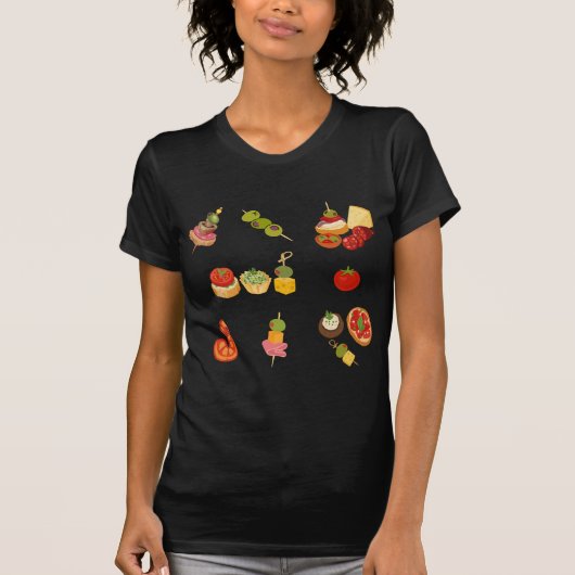 Spaanse Tapas Spread T-shirt (Voorkant)