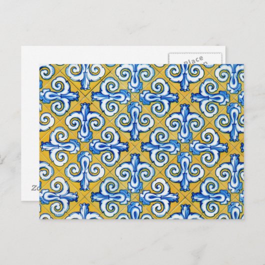 Spaanse tegel briefkaart (Voorkant / Achterkant)