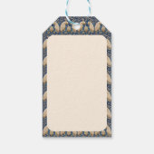  Spaanse Tegel Dierlijke Konijnenschildpad Blauw Cadeaulabel (Achterkant)