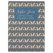  Spaanse Tegel Dierlijke Konijnenschildpad Blauw Klembord (Achterkant)