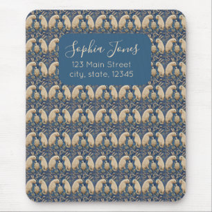  Spaanse Tegel Dierlijke Konijnenschildpad Blauw Muismat