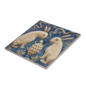  Spaanse Tegel Dierlijke Konijnenschildpad Blauw Tegeltje (Zijkant)