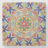   Spaanse Tegel Stenen Onderzetter (Voorkant)