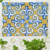 Spaanse tegel theedoek (Gevouwen)