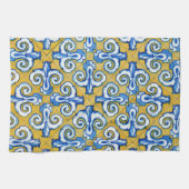 Spaanse tegel theedoek (Horizontaal)