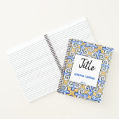 Spaanse tegels - Azulejo Blue, gele witte ketel Notitieboek (Binnen)