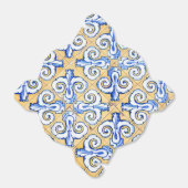 Spaanse tegels - Azulejo Blue, Yellow and White Bedankdoosjes (Uitgevouwen)
