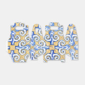 Spaanse tegels - Azulejo Blue, Yellow and White Bedankdoosjes (Uitgevouwen)