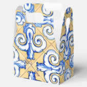 Spaanse tegels - Azulejo Blue, Yellow and White Bedankdoosjes (Geopend)