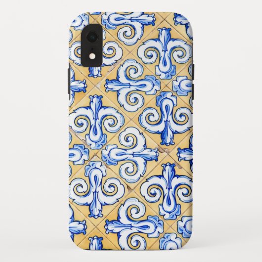 Spaanse tegels - Azulejo Blue, Yellow and White Case-Mate iPhone Case (Achterkant)