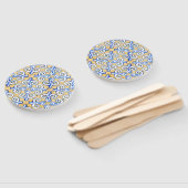 Spaanse tegels - Azulejo Blue, Yellow and White Handwaaier (Niet-gemonteerd)