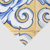 Spaanse tegels - Azulejo Blue, Yellow and White Tissuepapier (Detail)