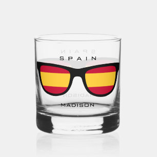 Spaanse tinten aangepaste naam whisky glas