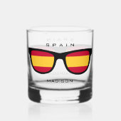Spaanse tinten aangepaste naam whisky glas (Achterkant)