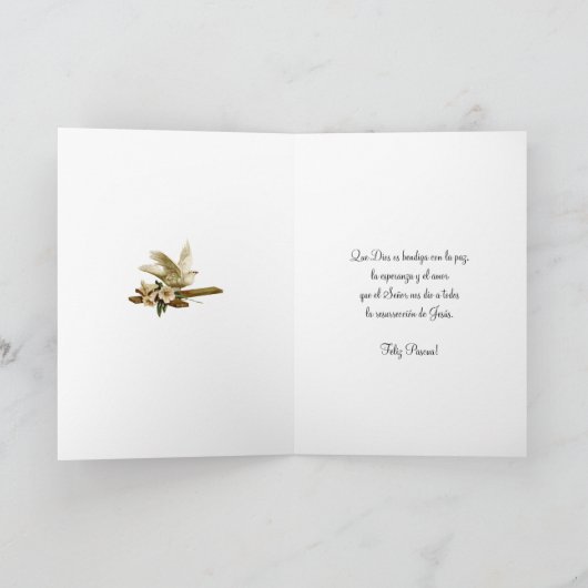 Spaanse traditionele Pasen religieus gebed Feestdagen Kaart (Binnen)