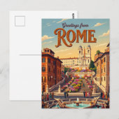 Spaanse Trappen Italië Briefkaart (Voorkant / Achterkant)