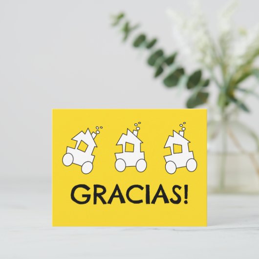 Spaanse Trein Verjaardag Bedankt Briefkaart (Staand voorkant)