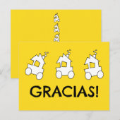 Spaanse trein verjaardag dank u briefkaart (Voorkant / Achterkant)