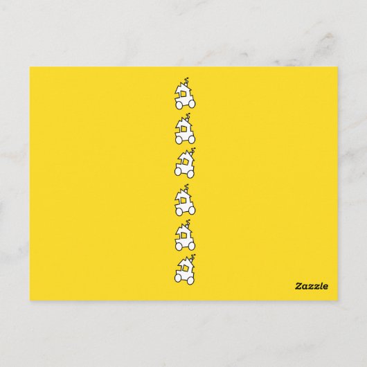 Spaanse trein verjaardag dank u briefkaart (Achterkant)