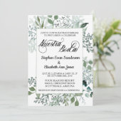Spaanse Trouw Groene Bladeren Nuestra Boda Kaart (Staand voorkant)