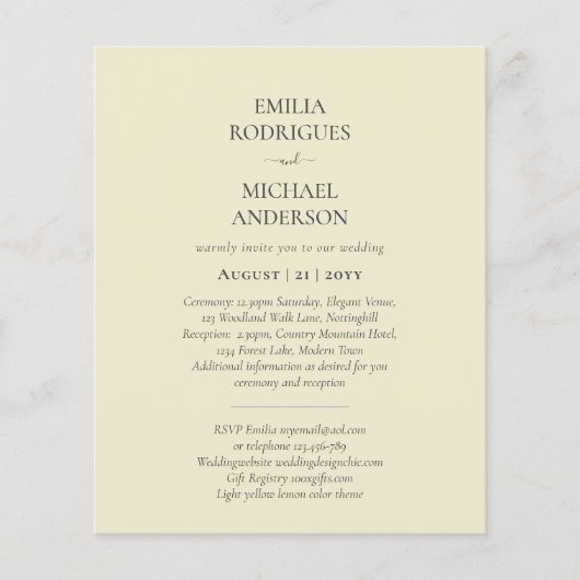 Spaanse Trouw Uitnodiging TWEE TALIG Onze Bruiloft (Voorkant)