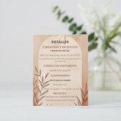 Spaanse trouwkaart met terracotta boog kaart (Staand voorkant)