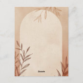 Spaanse trouwkaart met terracotta boog kaart (Achterkant)