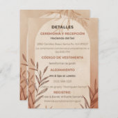 Spaanse trouwkaart met terracotta boog kaart (Voorkant / Achterkant)