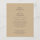 Spaanse Trouwkaart TWEETALIG Onze Bruiloft (Achterkant)