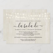 Spaanse trouwuitnodiging alles in één met RSVP-cad Kaart (Voorkant / Achterkant)