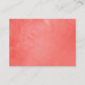 Spaanse Turquoise- en Coral Wedding-accommodaties Informatiekaartje (Achterkant)