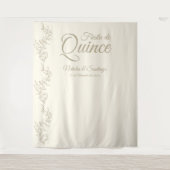 Spaanse tweeling Fiesta de Quince Champagne Botani Wandkleed (Voorkant)