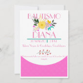 Spaanse uitnodiging, Bautizo Invitación niña Kaart (Voorkant)