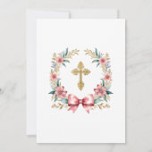 Spaanse uitnodiging De Bautizo Roze & Goud (Achterkant)