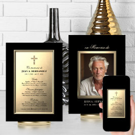 SPAANSE Uitnodiging Para Uitvaartdienst FOTO