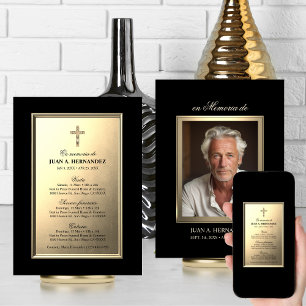 SPAANSE Uitnodiging Para Uitvaartdienst FOTO