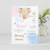 Spaanse uitnodiging voor genderonthulling (Staand voorkant)