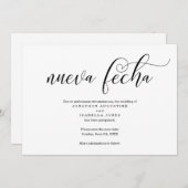 Spaanse uitverstelingsaankondiging van de bruiloft kaart (Voorkant / Achterkant)