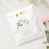 Spaanse unieke roze blos bloemengoudse doop bedankzakje (Gezegeld)